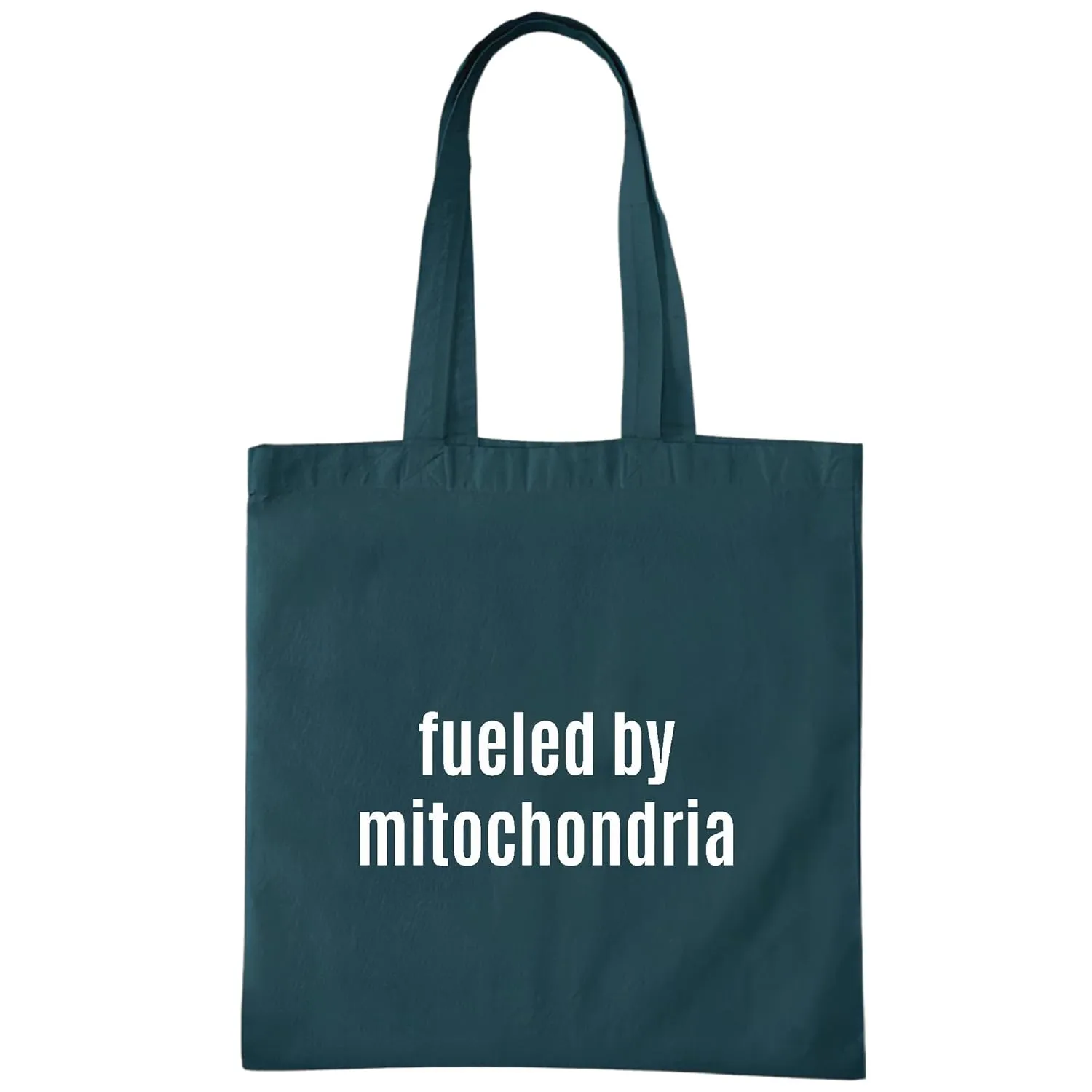 Funny Biology Teacher Gift Mitochondria Inspired Science Present Perfect for Biologists and Microbiologists Navy Black Multicolor Canvas Tote Bag