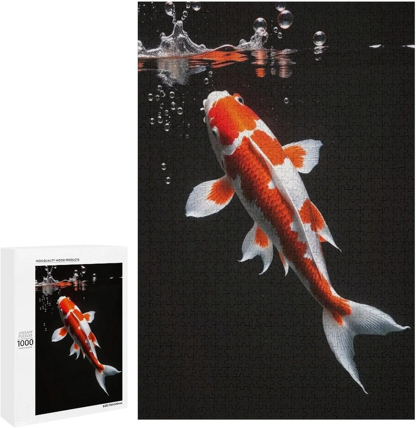 Funny Wooden Puzzles - Beautiful Fish - 1000 Piece Jigsaw Puzzle for Adults，Challenging Toys for Party Game - Home Wall Decor Gifts - Great Gifts for Puzzle Lover，Family Education Puzzles