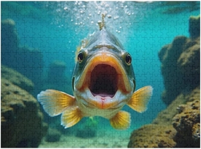 Funny Wooden Puzzle,Fish Under The Water Jigsaw Puzzles 500 Pieces for Adults,Perfect for Family Fun and Relaxation Game,Challenge Puzzles,Suitable for Collection and Display