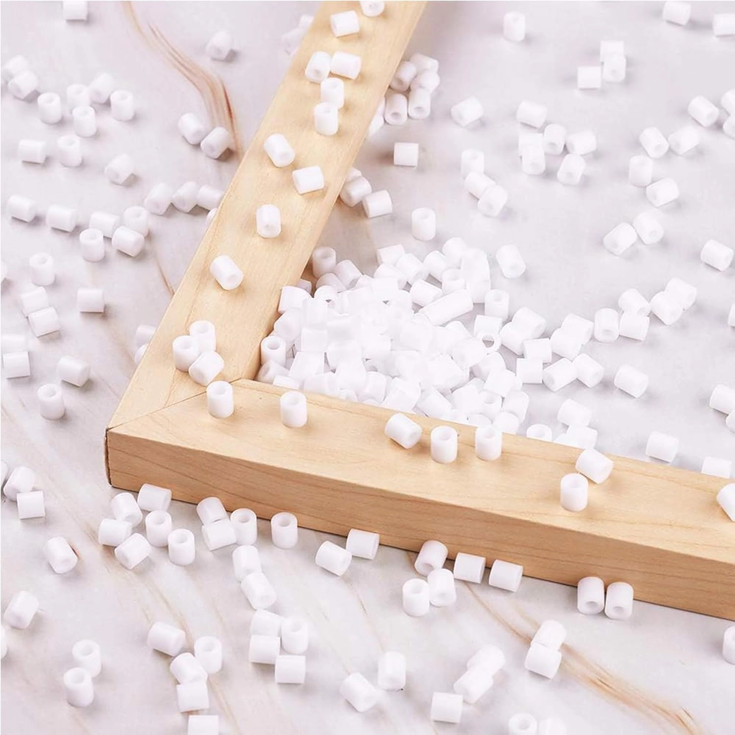Fuse Beads 7000 Pieces Melty Beads 5mm Fusible Beads Compatible Perler Beads Hama Beads, White