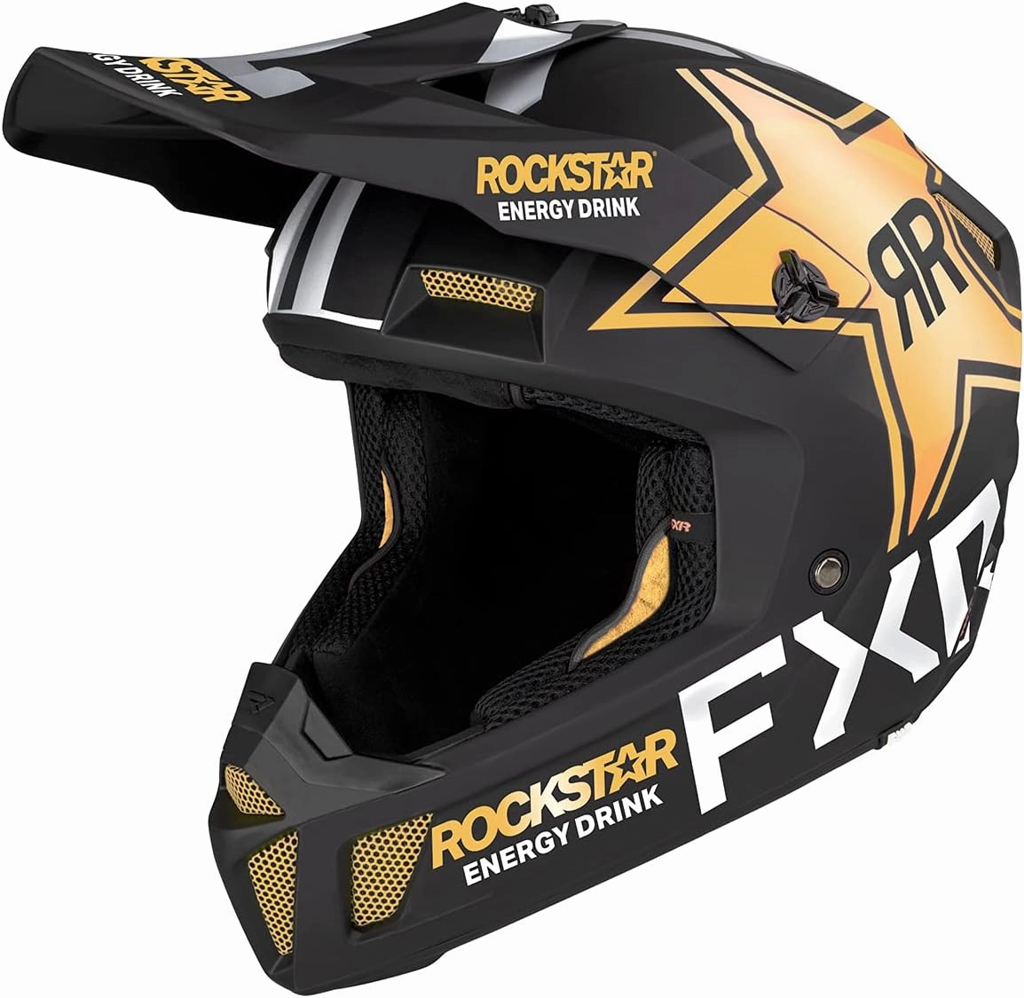FXR Clutch Rockstar Helmet Full Face Stainless Steel D-Ring Buckle Rockstar - FMVSS 218
