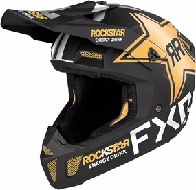 FXR Clutch Rockstar Helmet Full Face Stainless Steel D-Ring Buckle Rockstar - FMVSS 218