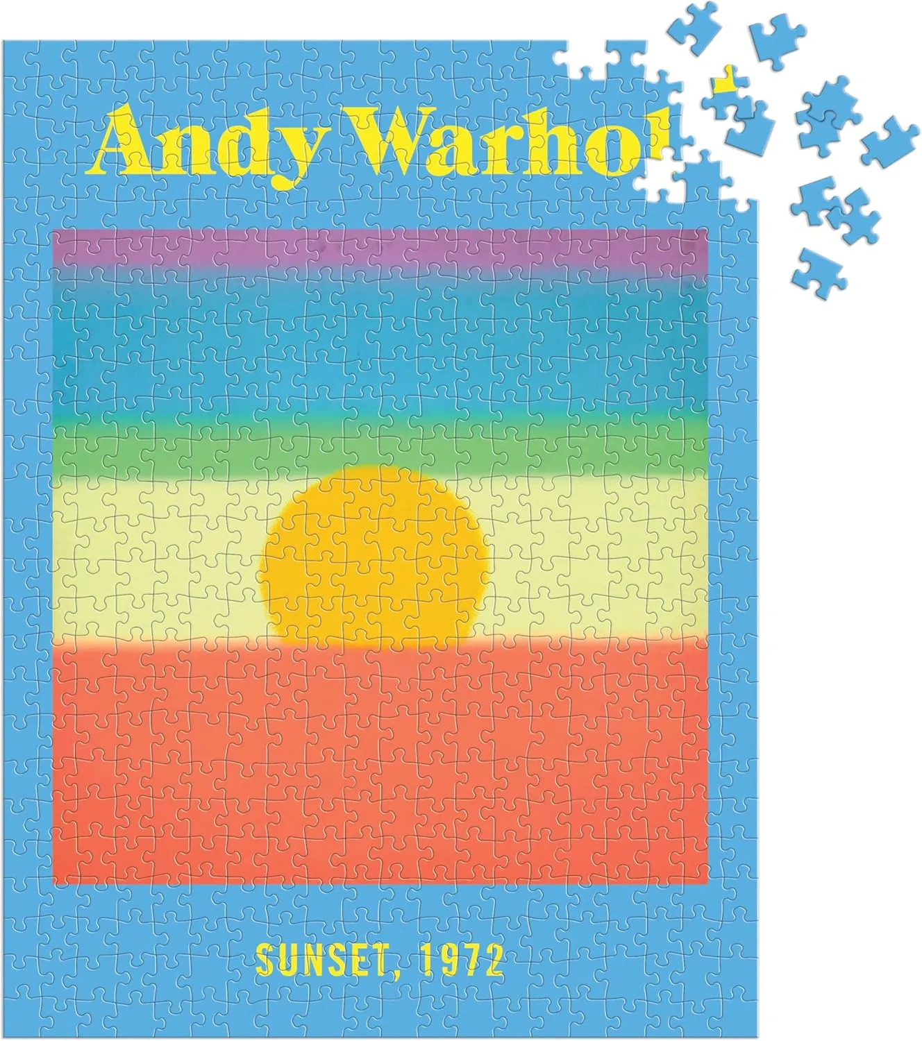 Galison Andy Warhol Sunset – 500 Piece Book Puzzle with Iconic Warhol Sunset Artwork Packaged in Magnetic Keepsake Book Sized Box