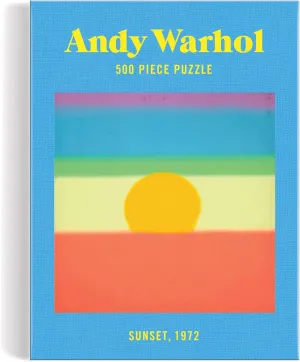 Galison Andy Warhol Sunset – 500 Piece Book Puzzle with Iconic Warhol Sunset Artwork Packaged in Magnetic Keepsake Book Sized Box