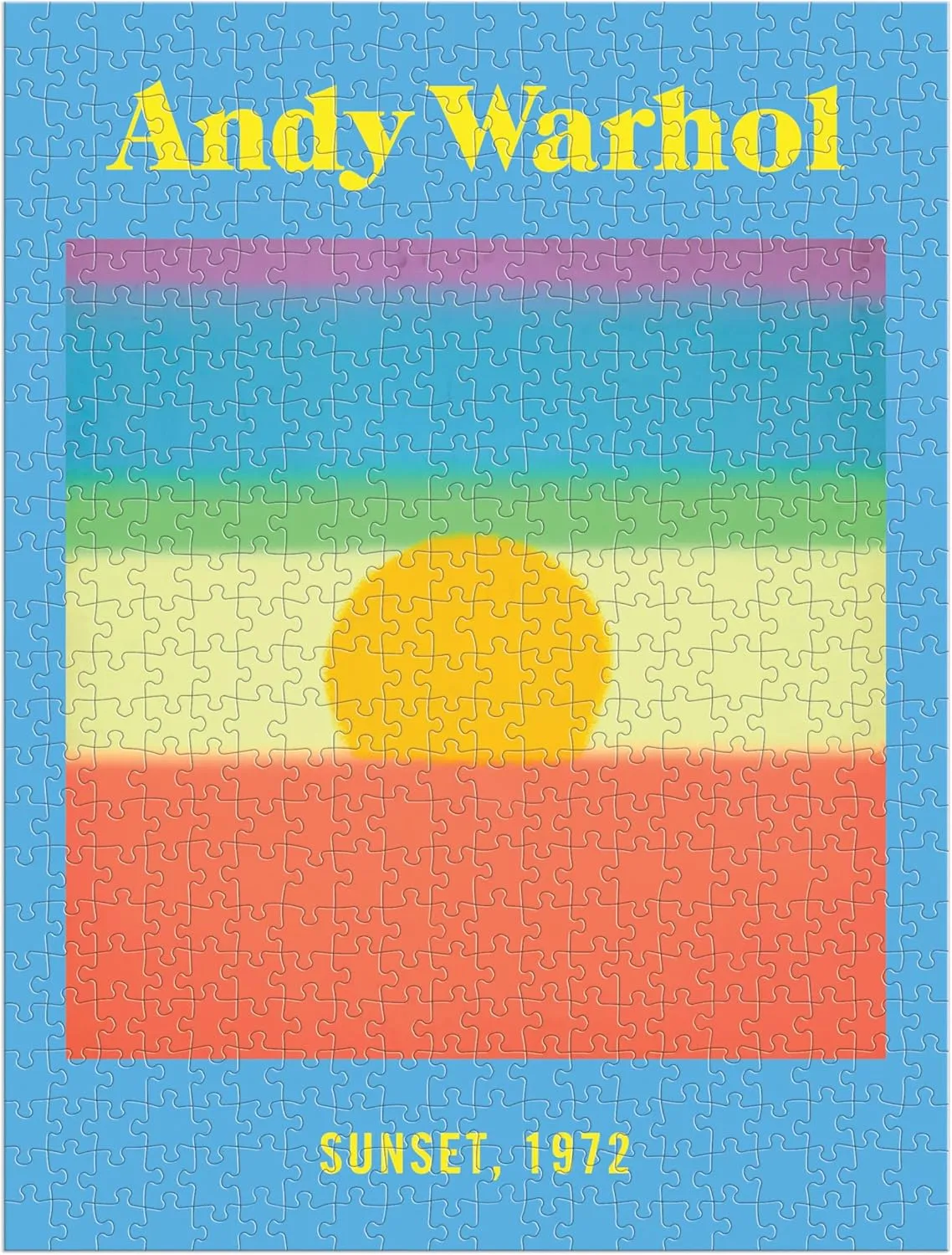 Galison Andy Warhol Sunset – 500 Piece Book Puzzle with Iconic Warhol Sunset Artwork Packaged in Magnetic Keepsake Book Sized Box