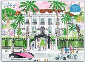 Galison - Michael Storrings A Sunny Day in Palm Beach 1000 Piece Puzzle from Galison - Beautiful 1000 Piece Puzzle for Adults, Challenging and Fun, Thick and Sturdy Pieces, Great Gift Idea