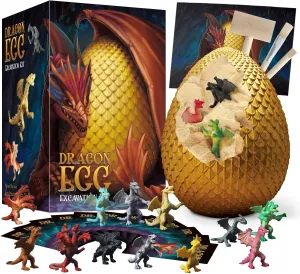 Gamerside Jumbo Dragon Dig Kit, Dinosaur Eggs Dig Kit - Dig Up 12 Unique Dragons, Gaint Dragons Toys for Kids, Educational STEM Gift for Boys Girls, Discover Paleontology and Archaeology