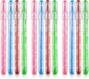 Gamie Maze Puzzle Novelty Pens for Kids & Adults - Pack of 12 - Pens with Built-in Ball Maze - Fidget Toy for Stress Relief - School and Office Stationery Supplies, Birthday Party Favors