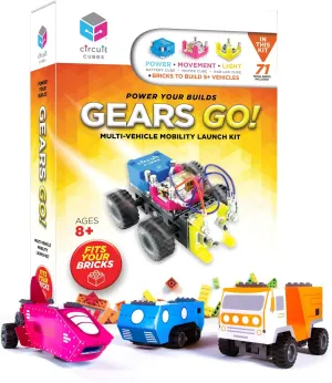 Gears GO! Multi-Vehicle Mobility Launch Kit - Engineering STEM Kit for Children and Adults