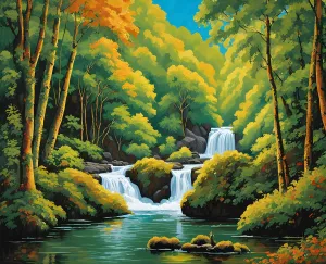 Generic Australia Collection PD (97) - Mossman Gorge, QLD - Van-Go Paint-by-Number 60x75cm no Frame