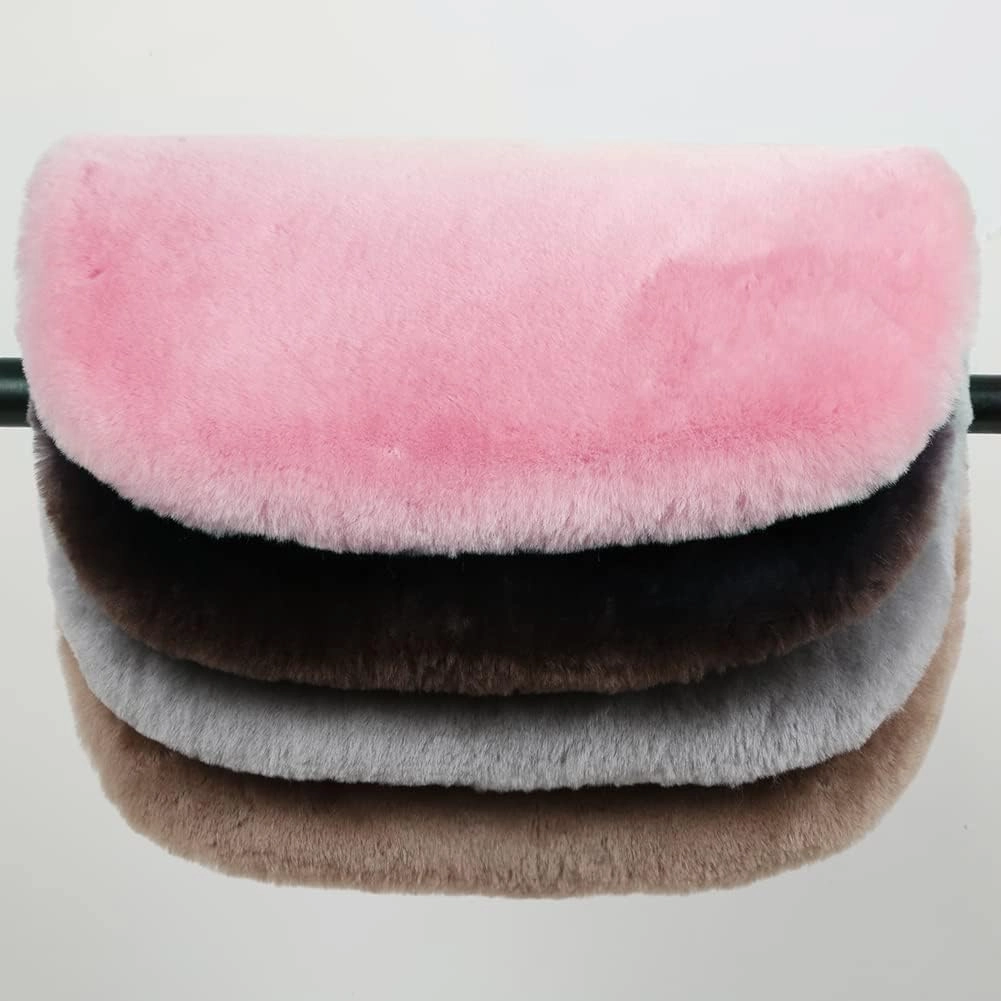 Genuine Sheepskin Auto Seat Pad, Australian Soft Wool Seat Cover Breathable and Sweat-Wicking Comfort Warm Universal Fit,19.2 inch x19.2 inch (Front seat Cushion 1pc, Gray)