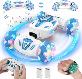 Gesture Sensing RC Stunt Car - 2.4GHz 4WD Remote Control Car, 360° Rotating Hand Controlled RC Car with Lights Music, RC Cars for Kids Boys Toy Gift Age 6 7 8 9 10 11 12 yr