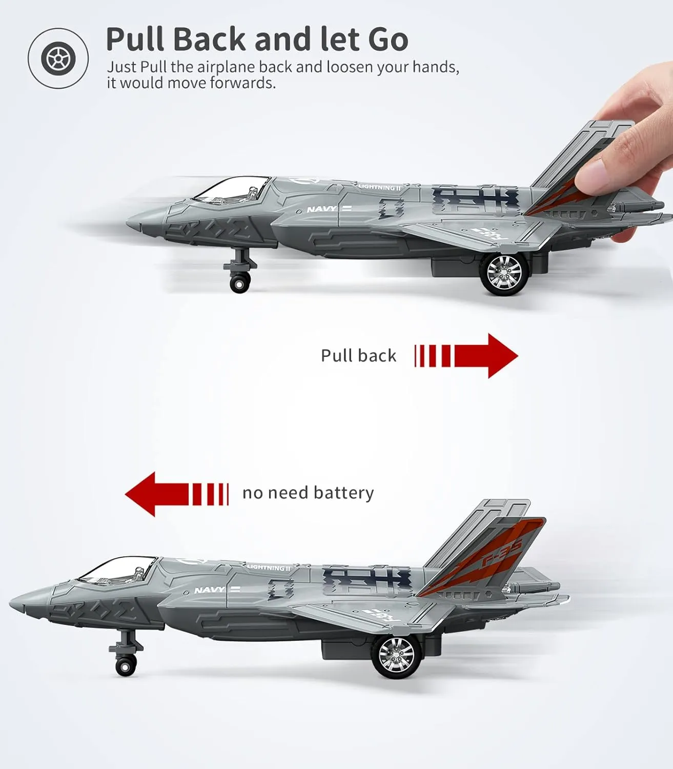 Geyiie Airplane Toys for Kids, Army Fighter Jet Diecast Plane Toys Helicopter for Boys Grils, Pull Back Airplanes with Light, Air Transport Toy Bomber Outdoor Gifts for Toddler Age 3-8 Gifts