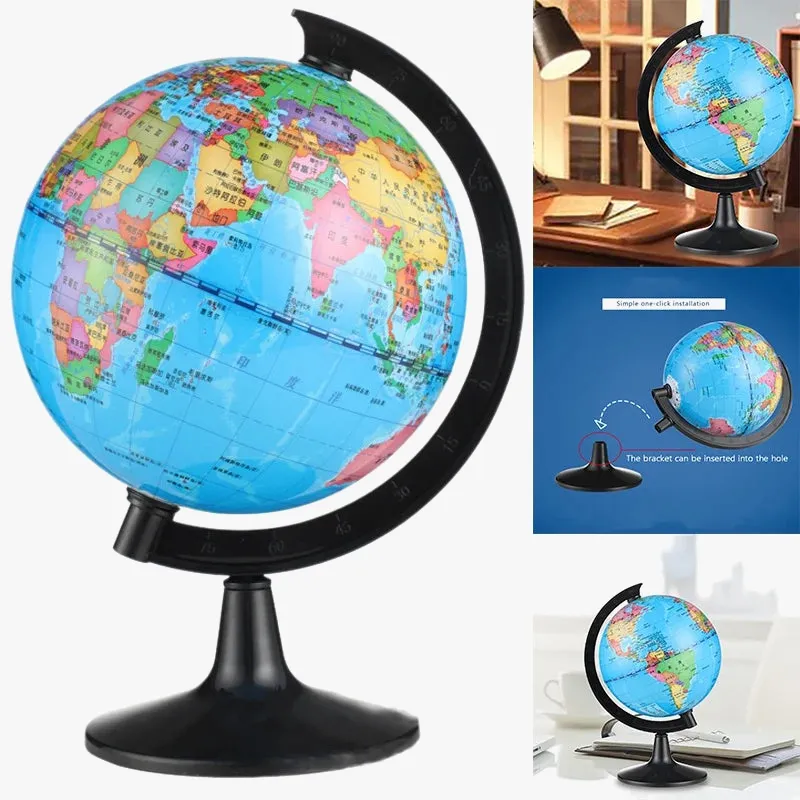 globe terrestre portable rotatif pour apprendre la géographie