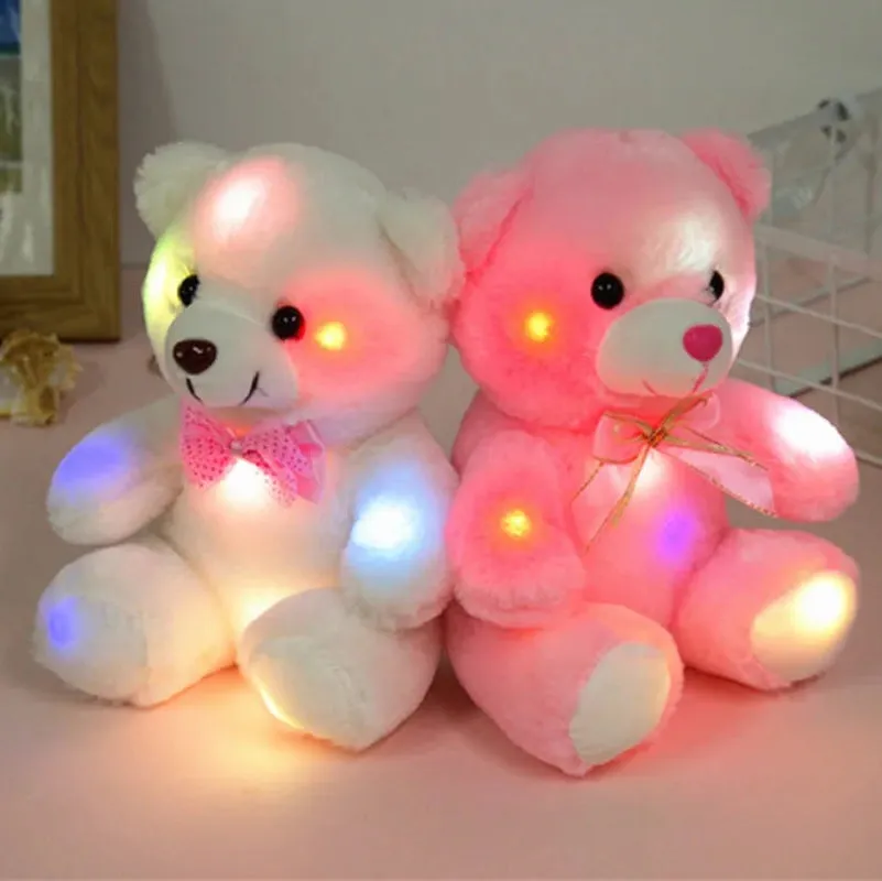 Glowing LED Teddy Bear – Color-Changing Plush Toy for Bedtime Comfort & Gifts