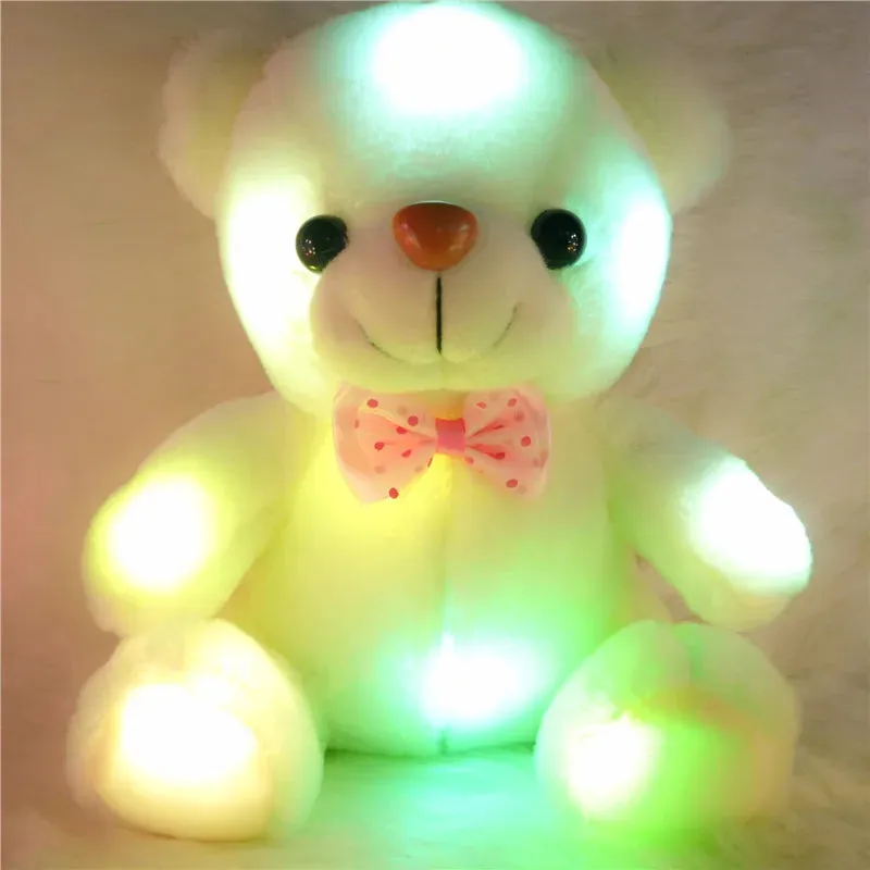 Glowing LED Teddy Bear – Color-Changing Plush Toy for Bedtime Comfort & Gifts