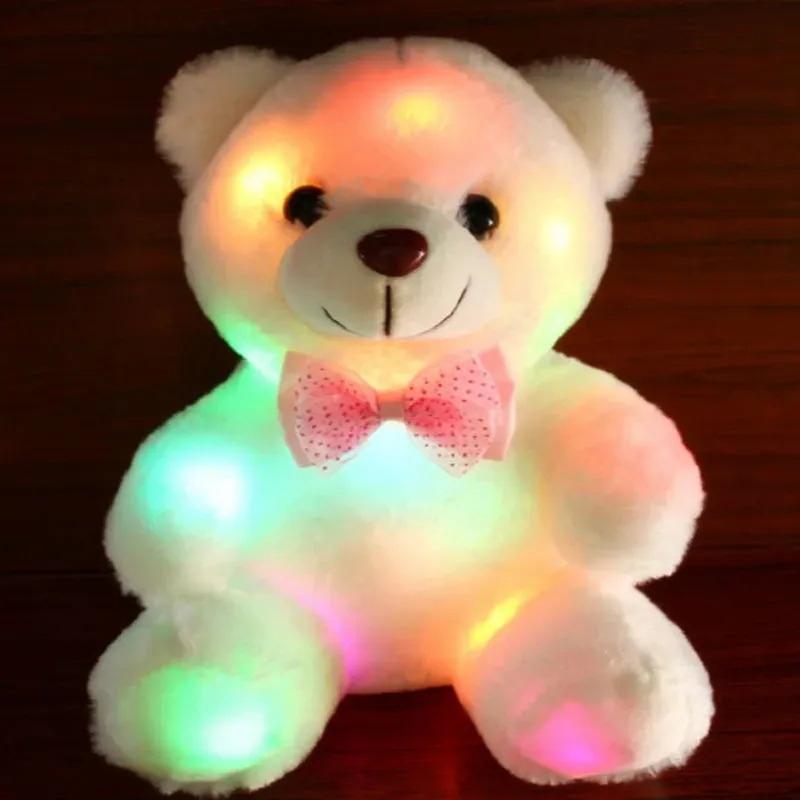 Glowing LED Teddy Bear – Color-Changing Plush Toy for Bedtime Comfort & Gifts