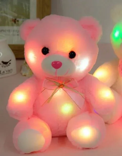 Glowing LED Teddy Bear – Color-Changing Plush Toy for Bedtime Comfort & Gifts