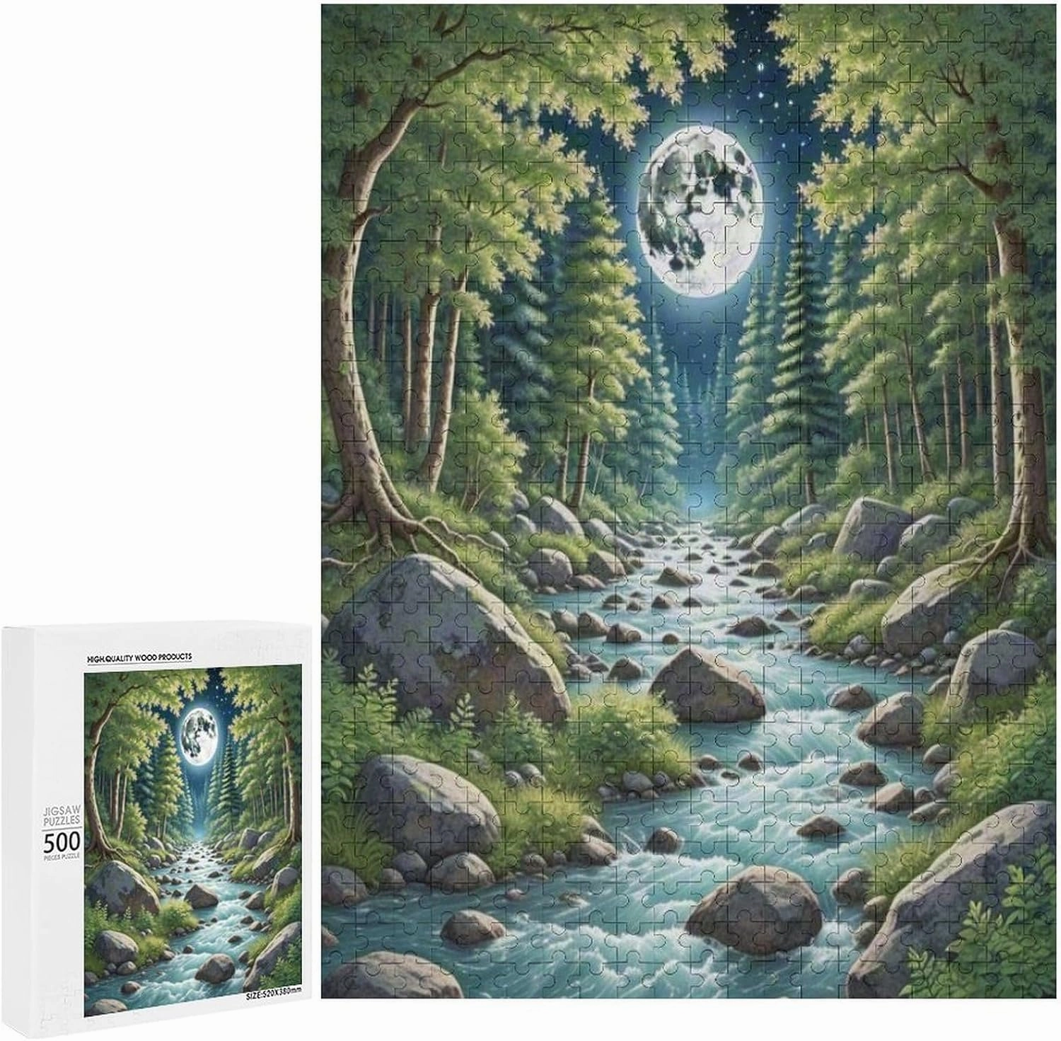 Good Fishing - 500-Piece Wooden Jigsaw Puzzles, Tranquil and Scenic Fishing Designs, Challenging and Detailed Puzzle for Adults & Families, Ideal Gift for Puzzle Enthusiasts