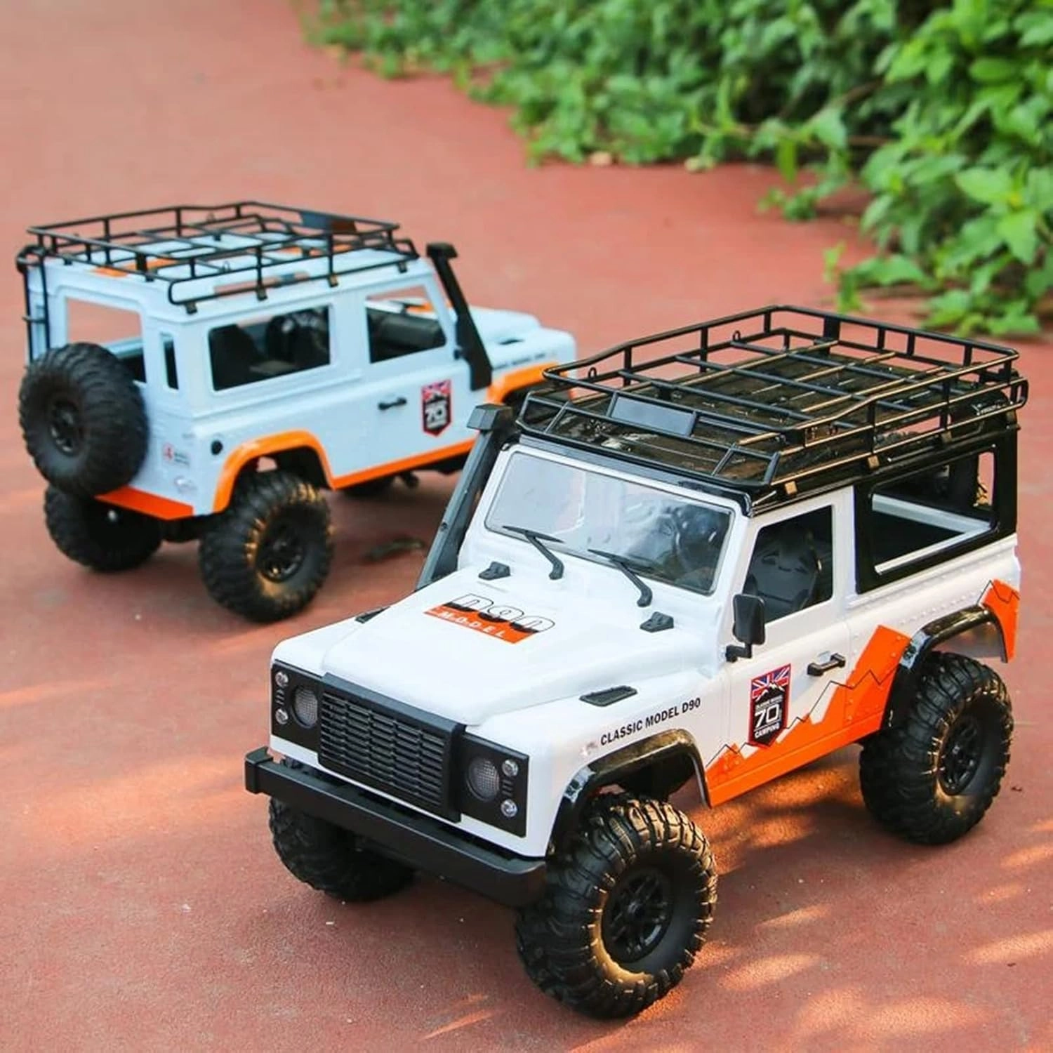 GoolRC MN99 RC Rock Crawler, 1:12 Scale Remote Control Car, 2.4GHz 4WD Off Road RC Truck, All Terrains Climbing Car, Electric Vehicle Toys Gifts for Adults, Include 2 Batteries (White)