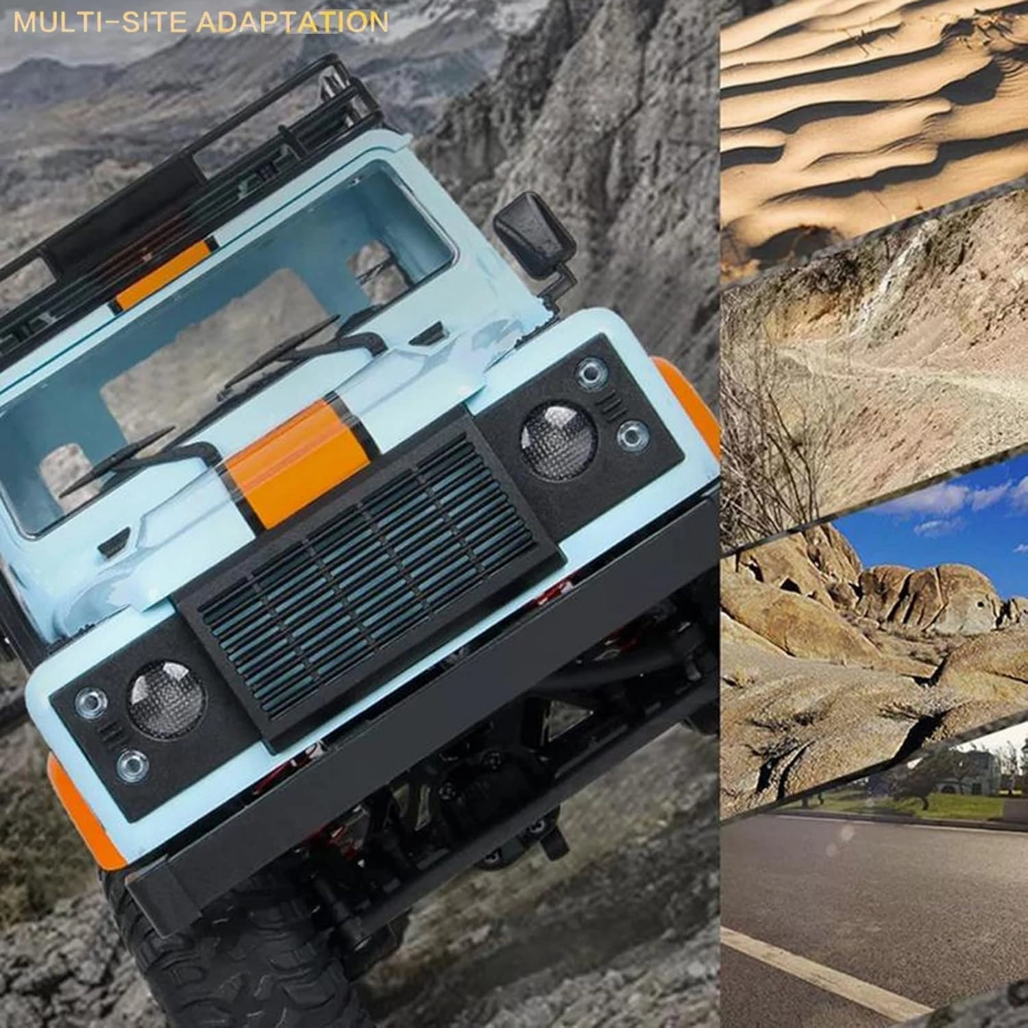 GoolRC MN99 RC Rock Crawler, 1:12 Scale Remote Control Car, 2.4GHz 4WD Off Road RC Truck, All Terrains Climbing Car, Electric Vehicle Toys Gifts for Adults, Include 2 Batteries (White)
