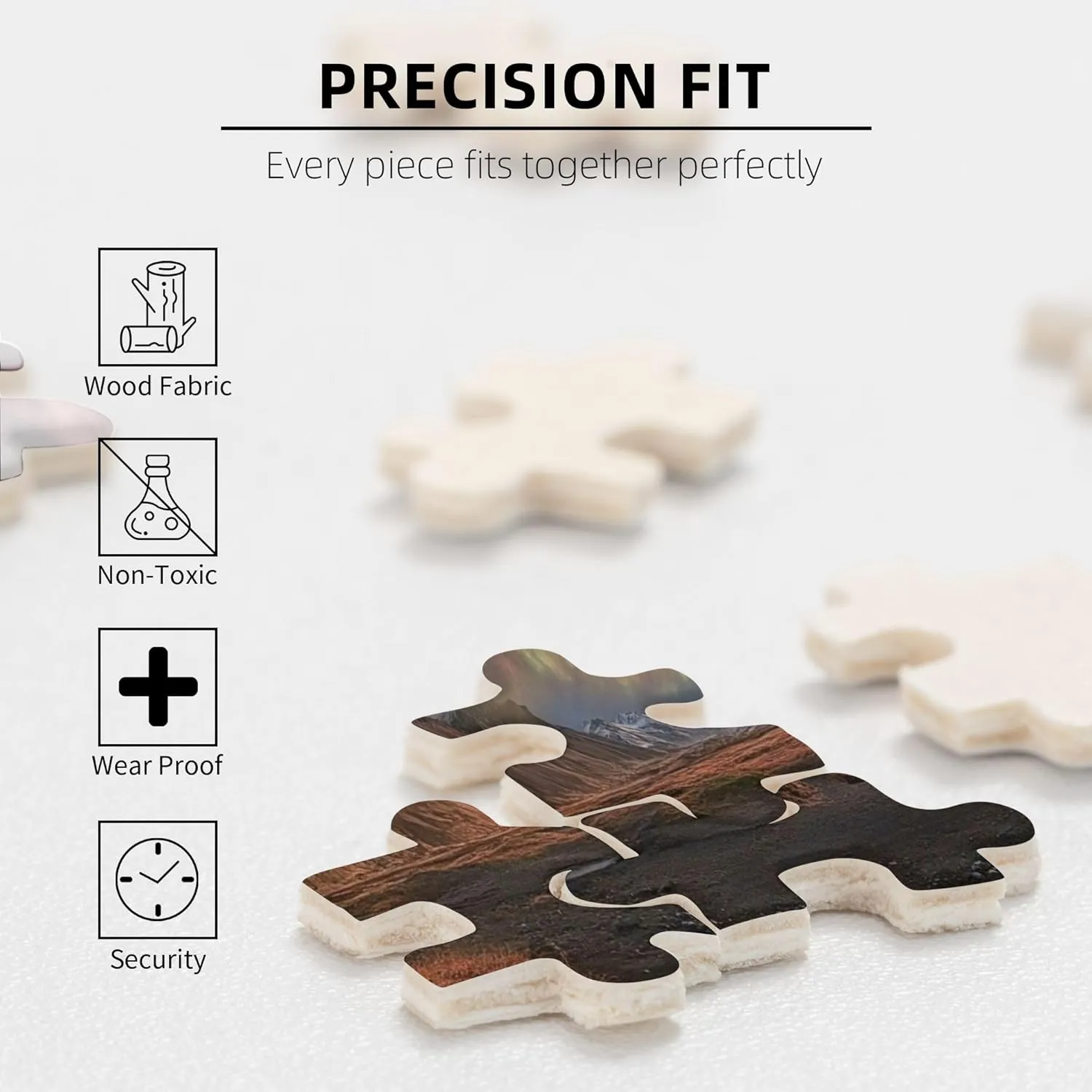 Gorgeous Polar Aurora 500 Pcs Jigsaw Puzzles for Adults,Classic Scenery Photography,Enchanting Natural Landscape Puzzle,Wooden Jigsaw for Ideal for Relaxation and Family Fun