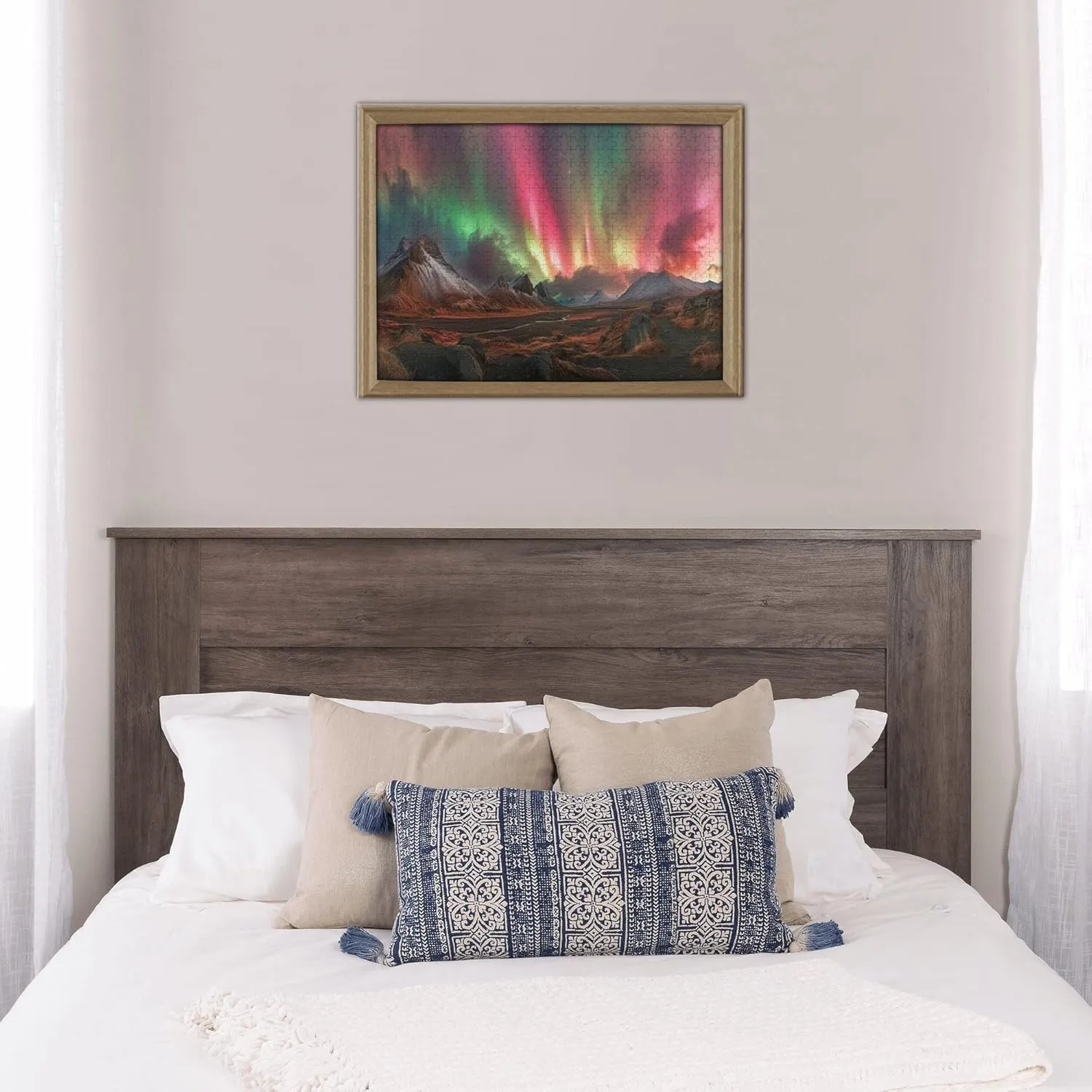 Gorgeous Polar Aurora 500 Piece Adults Jigsaw Puzzles,Classic Scenery Photography,Enchanting Natural Landscape Puzzle,Wooden Jigsaw for Ideal for Relaxation and Family Fun