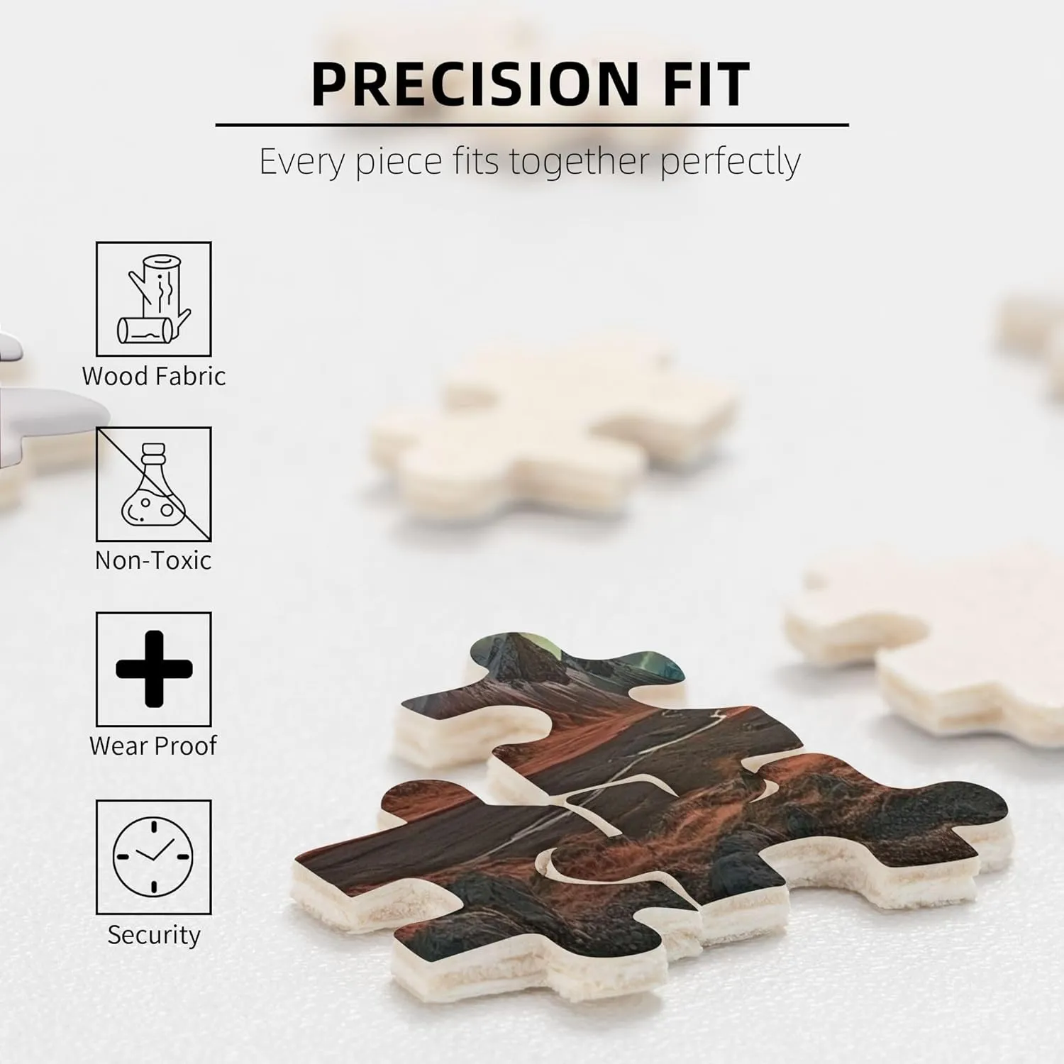 Gorgeous Polar Aurora 500 Piece Adults Jigsaw Puzzles,Classic Scenery Photography,Enchanting Natural Landscape Puzzle,Wooden Jigsaw for Ideal for Relaxation and Family Fun