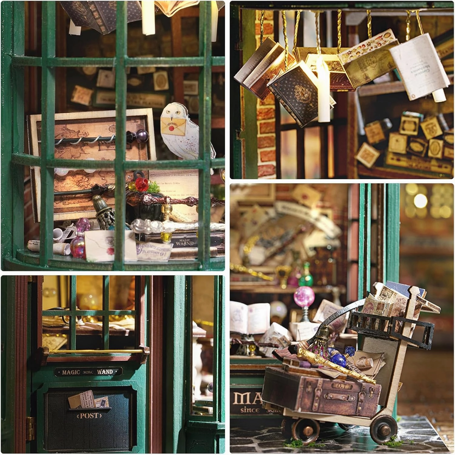 GuDoQi DIY Miniature House Kits, DIY Miniature Dollhouse Kit with Furniture, Tiny House Kits 1:24 Scale, Creative DIY Crafts for Adults Teen, Easter Day Birthday Gifts, Magic Shop