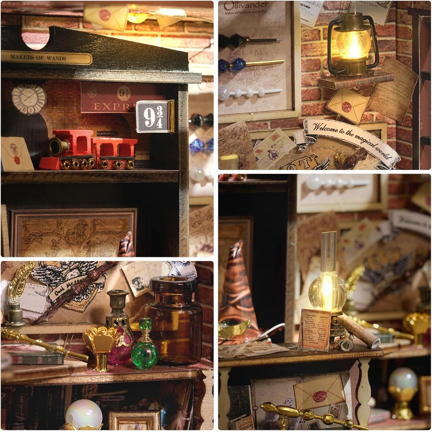 GuDoQi DIY Miniature House Kits, DIY Miniature Dollhouse Kit with Furniture, Tiny House Kits 1:24 Scale, Creative DIY Crafts for Adults Teen, Easter Day Birthday Gifts, Magic Shop