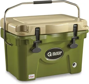 Guide Gear Insulated Hard Cooler, for Outdoor, Camping, Hunting, Keep Beverages and Drinks Chilled, Dry-Ice Compatible, Made in USA