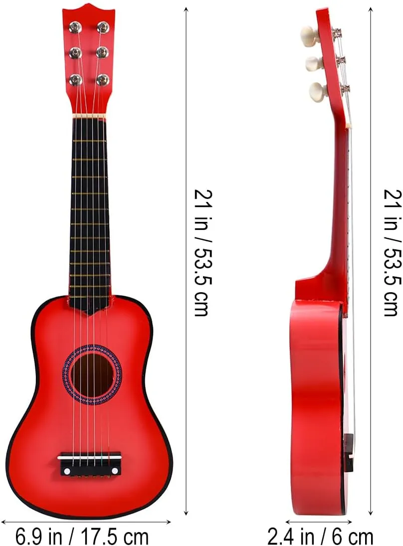 Guitar Kids 21 Inch Wooden Guitar for Beginners Acoustic Portable Soft Strings for Children