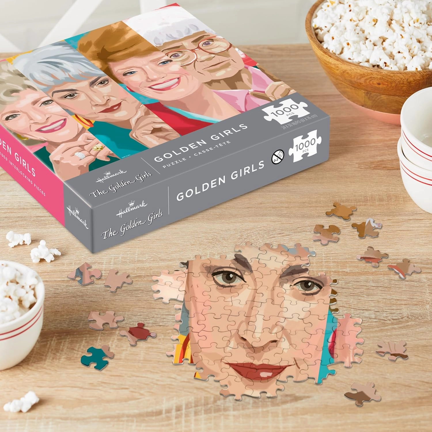 Hallmark The Golden Girls 1000-Piece Jigsaw Puzzle (Rose, Dorothy, Blanche, Sophia), Gift for Friend, Mom, Sister