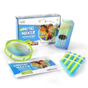 hand2mind DIY Music Maker Science Lab, Build Your Own Instrument Ocean Drum, Pan Flute, STEM Music Toy, Science of Sound Kit, Kids Creative Activities Kits, at Home Science Experiments