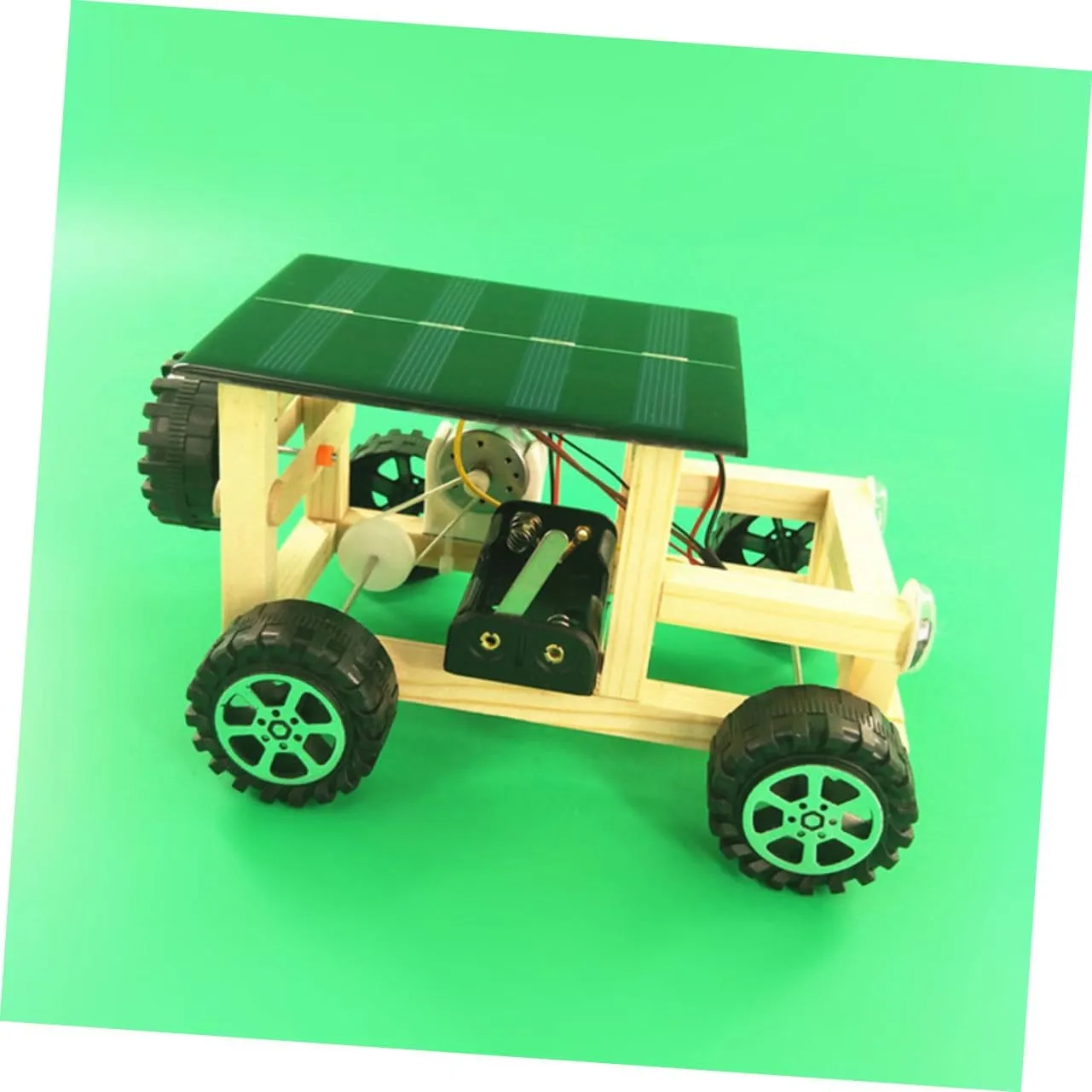 Handmade Solar Car Model Kit Kids Educational Car Science Learning Toys Random Color