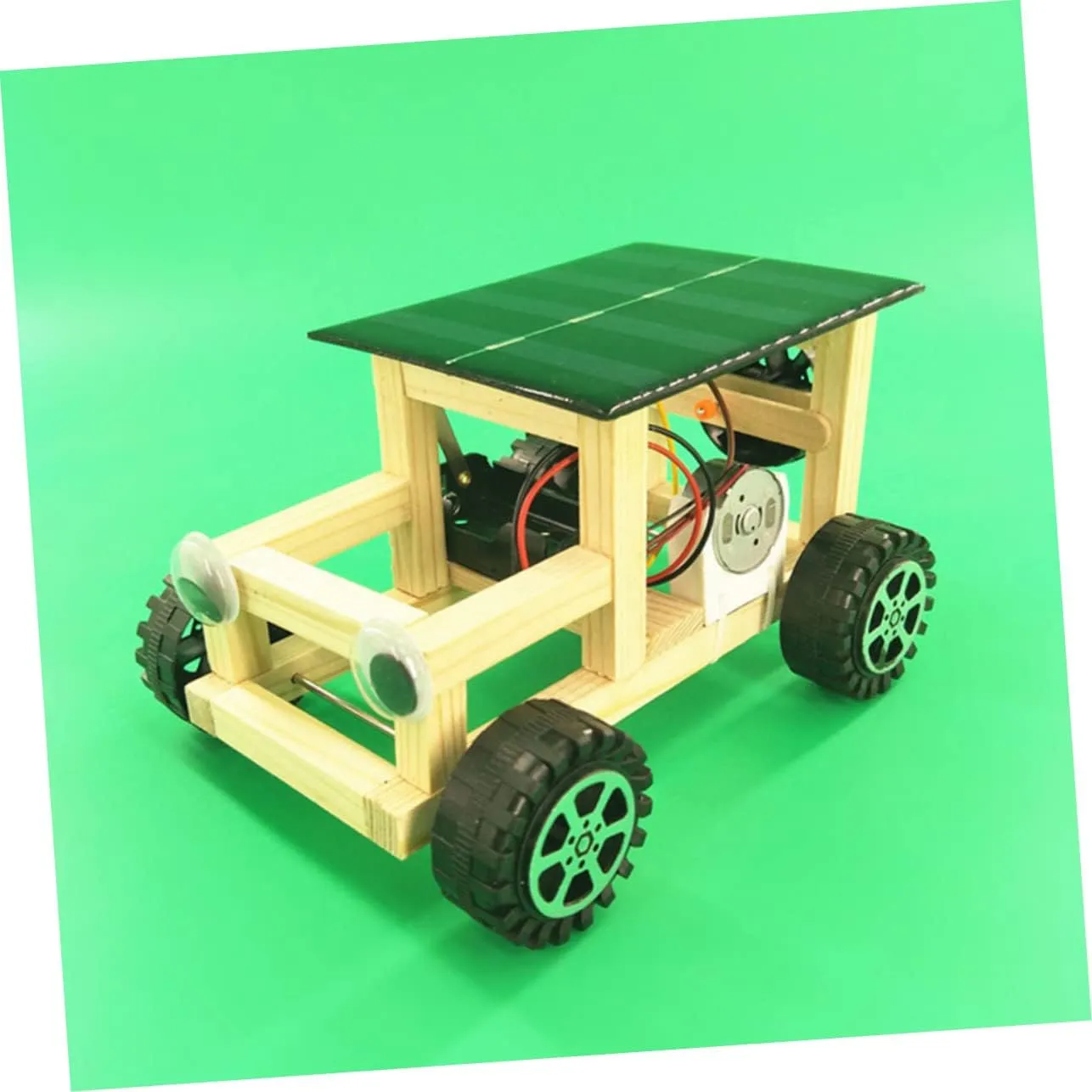 Handmade Solar Car Model Kit Kids Educational Car Science Learning Toys Random Color