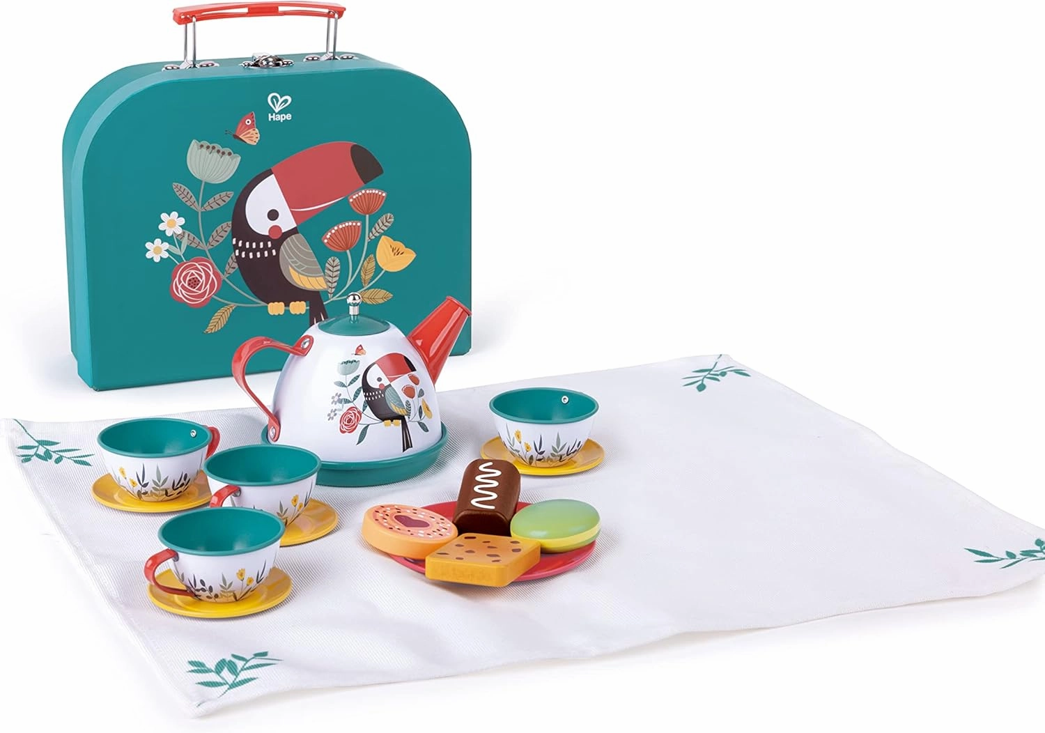 Hape Tea Time Playset | Role Play Toy Tea Set for Children Ages 3  Years