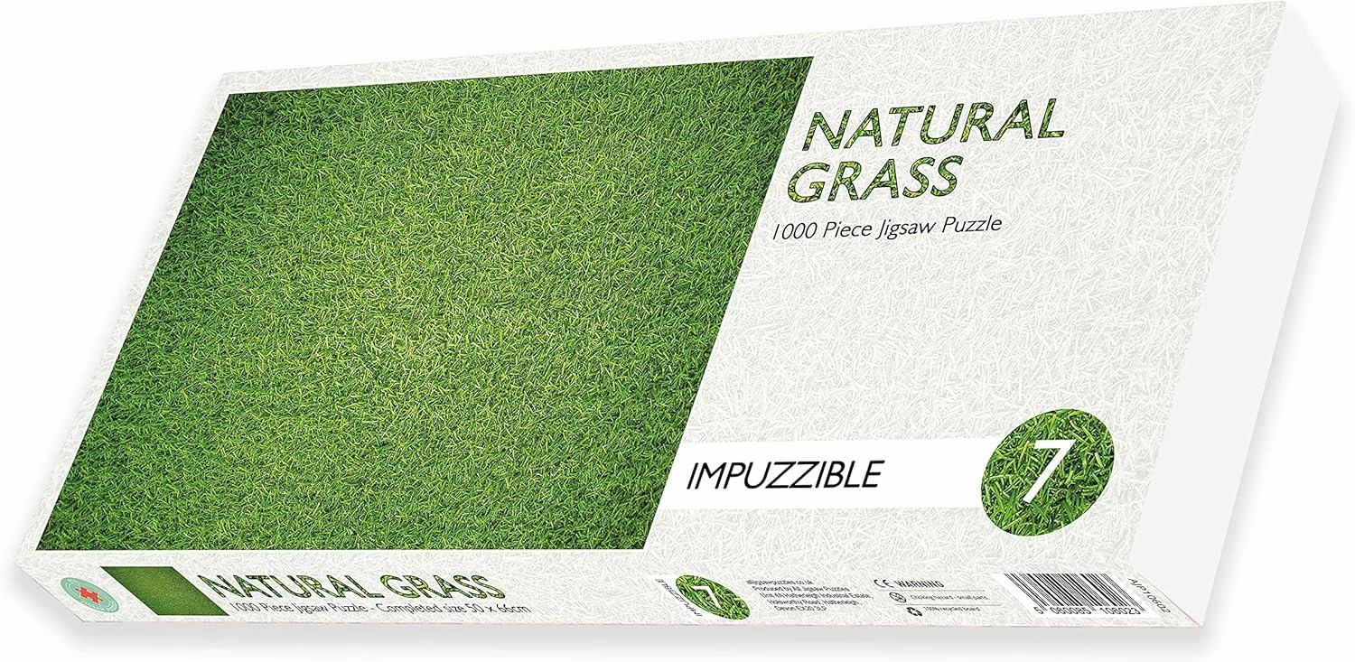 Hard Jigsaw Puzzles - Impuzzible Natural Grass 1000 Piece Jigsaw Puzzle for Adults - 66cm X 50cm - Challenging Jigsaw Puzzles, Great Gift for All Ages