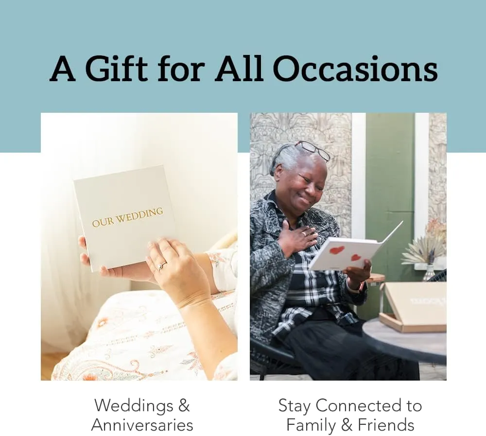 Heirloom Memories Video Book - Create Your Own Digital Greeting Card Gift with Your Memories - Anniversary, Christmas, Wedding - Plays 10 Minutes of Video and Photos