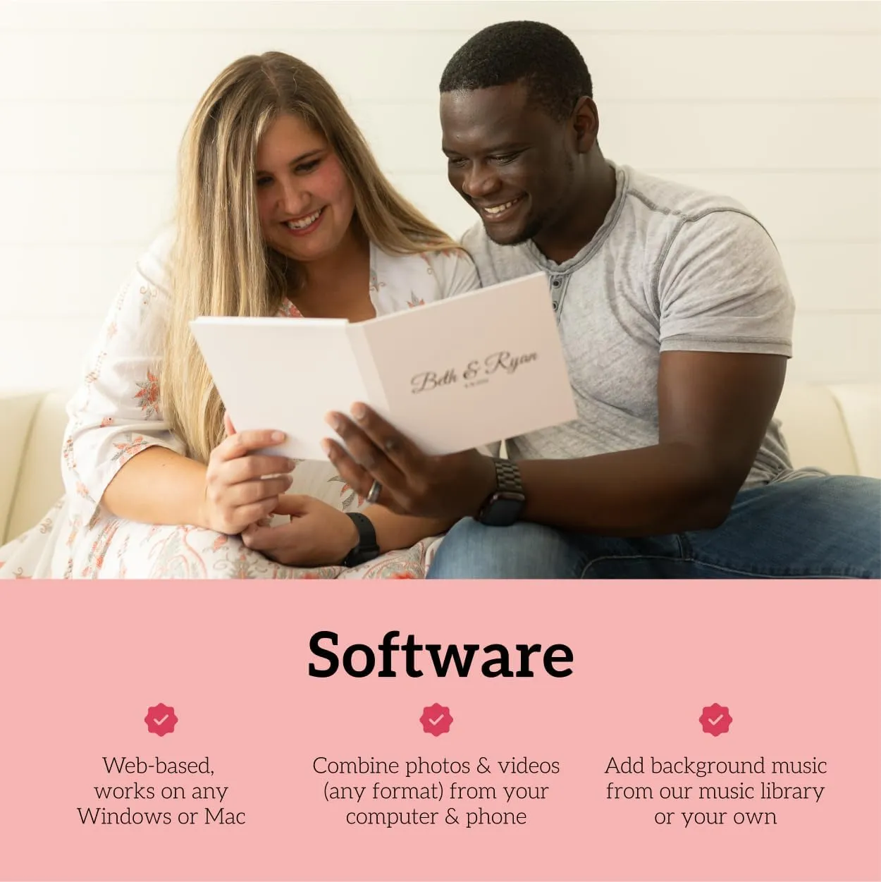 Heirloom Memories Video Book - Create Your Own Digital Greeting Card Gift with Your Memories - Anniversary, Christmas, Wedding - Plays 10 Minutes of Video and Photos