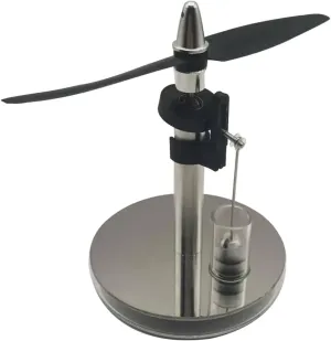 Helixsun Two-Blade Propeller Swashplate Low-Temperature Stirling Engine Model, Mini Handcrafted Cup Lid Heat Engine, Creative Desktop Ornament and Educational Toy