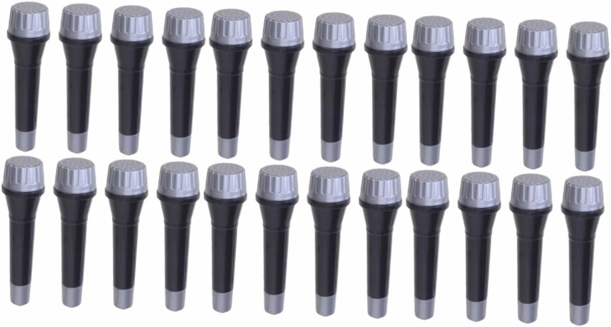 HEMOTON 3sets Child Microphone Model Toy Plastic Boys and Girls Toys Karaoke Microphone 8pcs*3