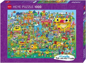 Heye Doodle Village 1000 Piece Jigsaw Puzzle
