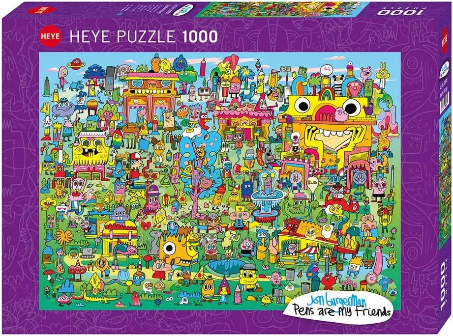 Heye Doodle Village 1000 Piece Jigsaw Puzzle
