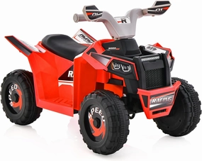 HONEY JOY Ride On ATV, 6V Battery Powered Toddler Ride On Toy, Electric Vehicle for Kids, Forward/Backward, Foot Pedal, 4 Wheeler Quad Car, Gift for Boys and Girls (Red)