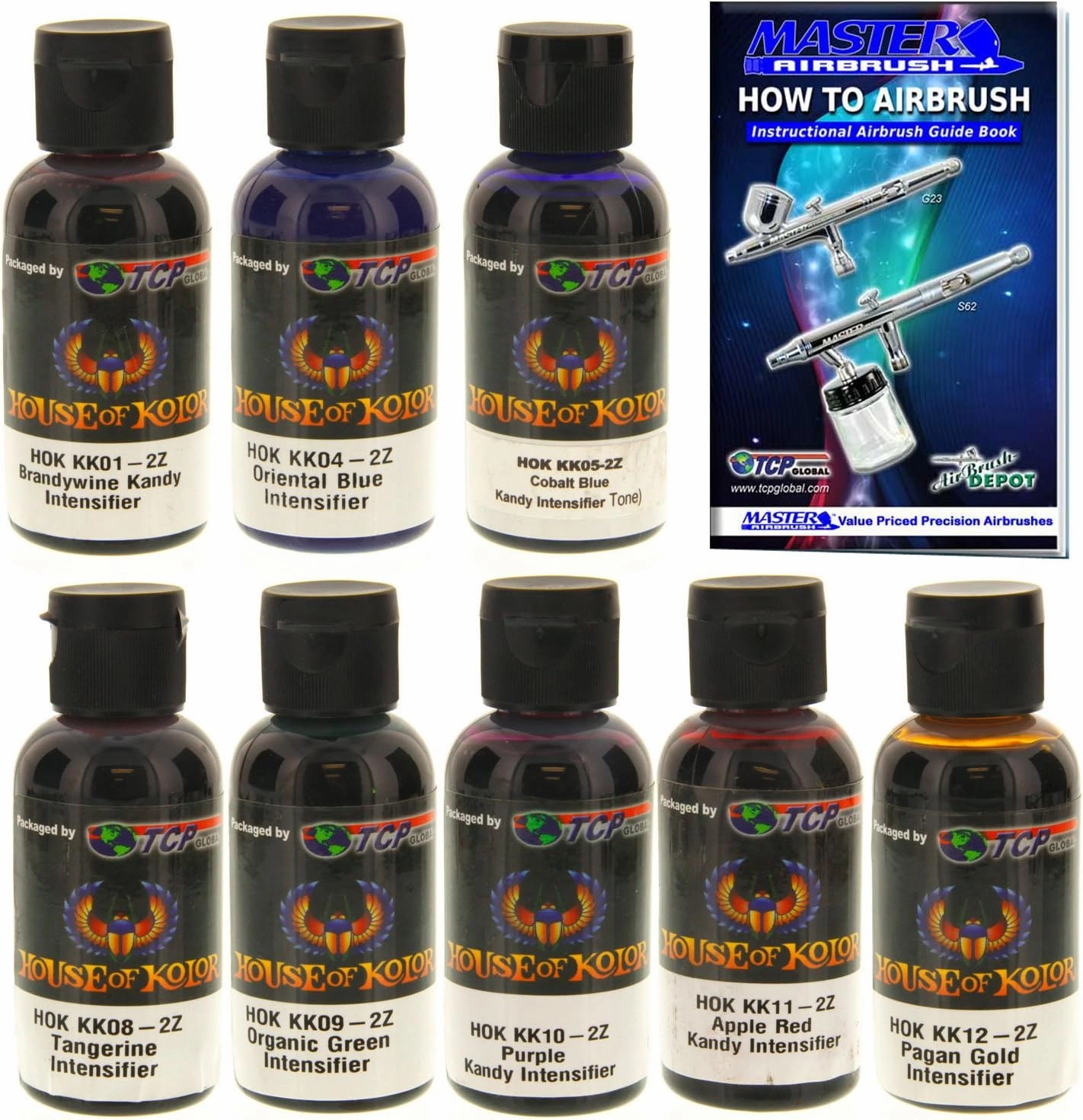 House of Kolor 2Oz 8 Color Kit Kandy Koncentrate Intensifier Paint