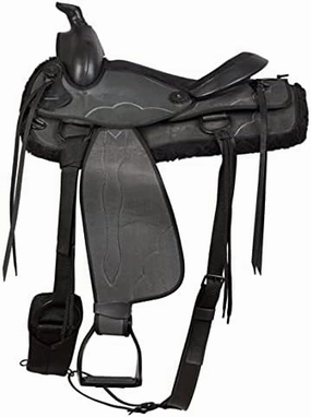 HUMAYL Saddlery Western Barrel Racing Horse Saddle Handmade Synthetic Cordura Lightweight Barrel Racing Saddle Trail Tack Classic Equestrian Horse Saddle Tack Size 10" to 18" inches Seat SB88
