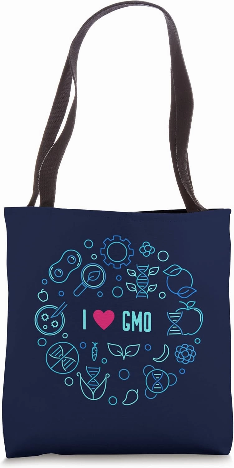I Love GMO - Genetically Modified Organism Tote Bag