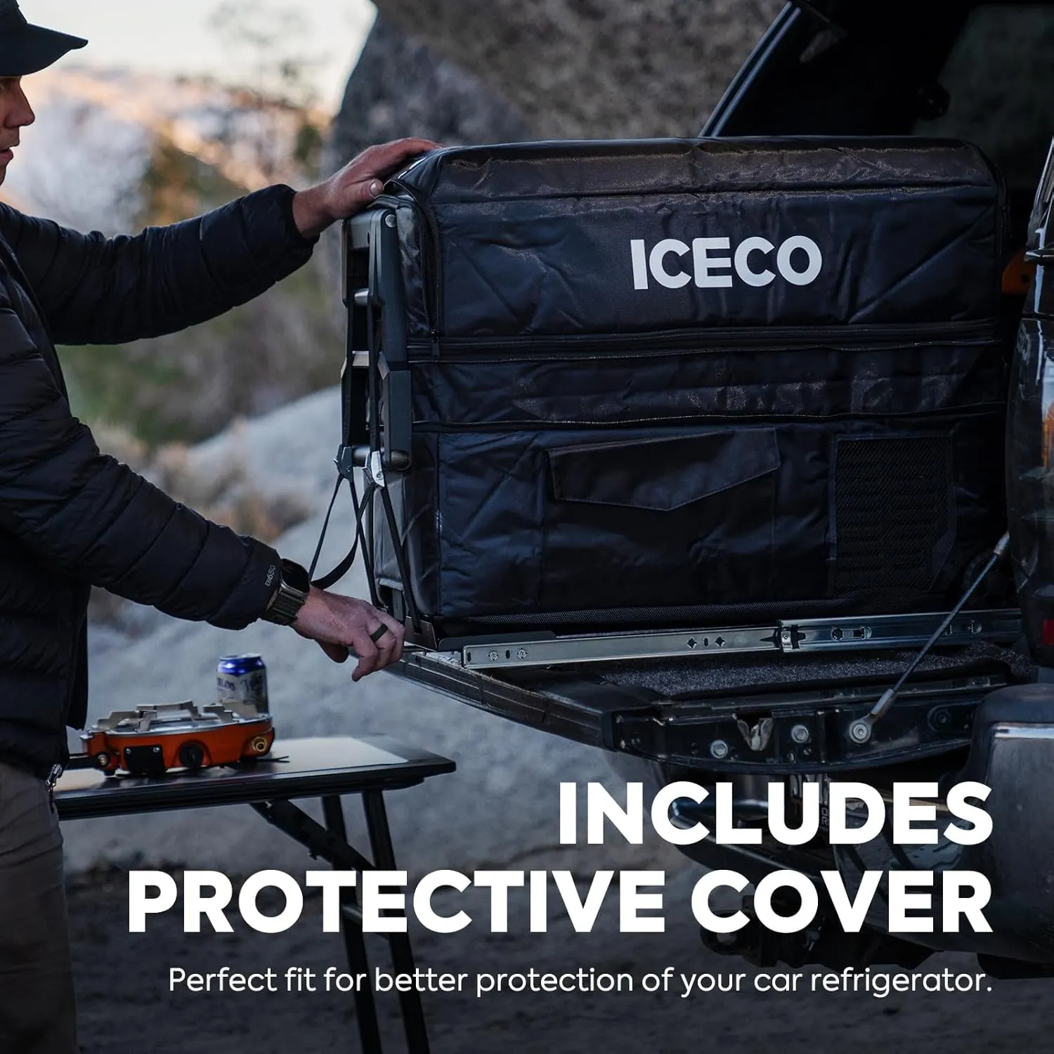 ICECO JP30 Pro 12 Volt Refrigerator, Portable Fridge Freezer Powered by SECOP Compressor, 31 Quart Car Fridge 12/24V DC 110~240 Volt AC, -4℉-68℉, Refrigerator for Car, Camping and Home Use