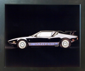 Impact Posters Gallery 1971 Detomaso Pantera Vintage Car Wall Decor Espresso Framed Picture Art Print